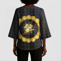 1926 Forever Black History Month Kimono Sleeve Blouse Broken Chains Freedom Adinkra Symbol