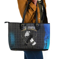 1926 Forever Black History Month Leather Tote Bag Broken Chains Freedom Adinkra Symbol