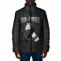 1926 Forever Black History Month Padded Jacket Broken Chains Freedom Adinkra Symbol