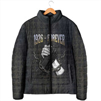 1926 Forever Black History Month Padded Jacket Broken Chains Freedom Adinkra Symbol