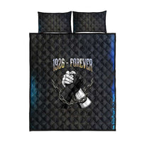 1926 Forever Black History Month Quilt Bed Set Broken Chains Freedom Adinkra Symbol