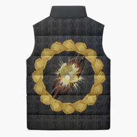 1926 Forever Black History Month Sleeveless Puffer Jacket Broken Chains Freedom Adinkra Symbol