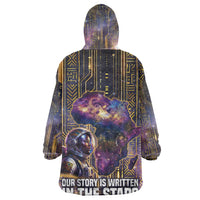 Afrofuturism Legacy Beyond Kid Wearable Blanket Hoodie African Astronaut Galaxy Mask
