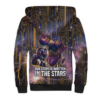 Afrofuturism Legacy Beyond Sherpa Hoodie African Astronaut Galaxy Mask