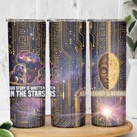 Afrofuturism Legacy Beyond Skinny Tumbler African Astronaut Galaxy Mask