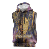 Afrofuturism Legacy Beyond Sleeveless Hoodie African Astronaut Galaxy Mask