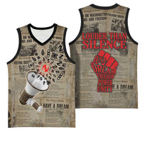 Louder Than Silence African Basketball Jersey Civil Rights News Megaphone