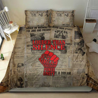 Louder Than Silence African Bedding Set Civil Rights News Megaphone
