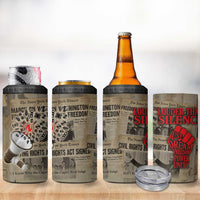 Louder Than Silence African 4 in 1 Can Cooler Tumbler Civil Rights News Megaphone