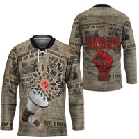 Louder Than Silence African Hockey Jersey Civil Rights News Megaphone