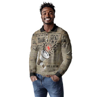 Louder Than Silence African Long Sleeve Polo Shirt Civil Rights News Megaphone
