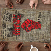 Louder Than Silence African Puzzle Civil Rights News Megaphone