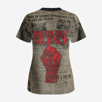 Louder Than Silence African Scrub Top Civil Rights News Megaphone