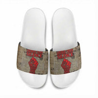 Louder Than Silence African Slide Sandals Civil Rights News Megaphone