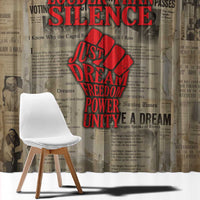 Louder Than Silence African Window Curtain Civil Rights News Megaphone