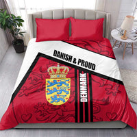 Denmark Bedding Set Danish Coat of Arms, National Flag, Bold Scandinavian Heritage Design