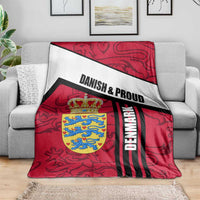 Denmark Blanket Danish Coat of Arms, National Flag, Bold Scandinavian Heritage Design