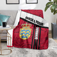 Denmark Blanket Danish Coat of Arms, National Flag, Bold Scandinavian Heritage Design
