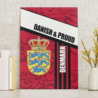 Denmark Canvas Wall Art Danish Coat of Arms, National Flag, Bold Scandinavian Heritage Design