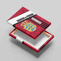 Denmark Canvas Wall Art Danish Coat of Arms, National Flag, Bold Scandinavian Heritage Design