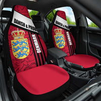 Denmark Car Seat Cover Danish Coat of Arms, National Flag, Bold Scandinavian Heritage Design
