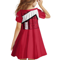 Denmark Family Matching Off Shoulder Maxi Dress and Hawaiian Shirt Danish Coat of Arms, National Flag, Bold Scandinavian Heritage Design