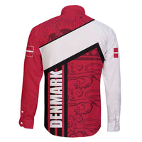 Denmark Family Matching Off Shoulder Short Dress and Hawaiian Shirt Danish Coat of Arms, National Flag, Bold Scandinavian Heritage Design