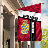 Denmark Garden Flag Danish Coat of Arms, National Flag, Bold Scandinavian Heritage Design