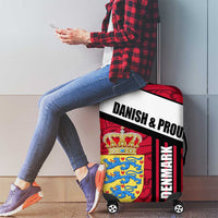Denmark Luggage Cover Danish Coat of Arms, National Flag, Bold Scandinavian Heritage Design