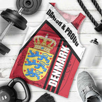 Denmark Men Tank Top Danish Coat of Arms, National Flag, Bold Scandinavian Heritage Design