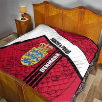 Denmark Quilt Danish Coat of Arms, National Flag, Bold Scandinavian Heritage Design