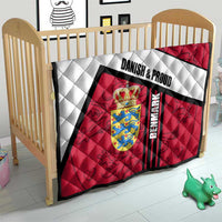 Denmark Quilt Danish Coat of Arms, National Flag, Bold Scandinavian Heritage Design