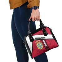 Denmark Shoulder Handbag Danish Coat of Arms, National Flag, Bold Scandinavian Heritage Design