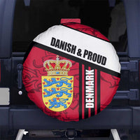 Denmark Spare Tire Cover Danish Coat of Arms, National Flag, Bold Scandinavian Heritage Design