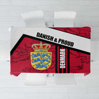 Denmark Tablecloth Danish Coat of Arms, National Flag, Bold Scandinavian Heritage Design