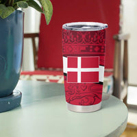 Denmark Tumbler Cup Danish Coat of Arms, National Flag, Bold Scandinavian Heritage Design