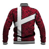 Denmark Baseball Jacket with The Little Mermaid Statue, Danish Folk Patterns, National Heritage Pride