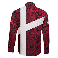 Denmark Family Matching Long Sleeve Bodycon Dress and Hawaiian Shirt with The Little Mermaid Statue, Danish Folk Patterns, National Heritage Pride