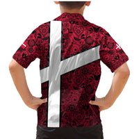 Denmark Family Matching Mermaid Dress and Hawaiian Shirt with The Little Mermaid Statue, Danish Folk Patterns, National Heritage Pride