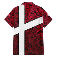 Denmark Family Matching Off Shoulder Maxi Dress and Hawaiian Shirt with The Little Mermaid Statue, Danish Folk Patterns, National Heritage Pride