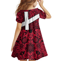 Denmark Family Matching Tank Maxi Dress and Hawaiian Shirt with The Little Mermaid Statue, Danish Folk Patterns, National Heritage Pride