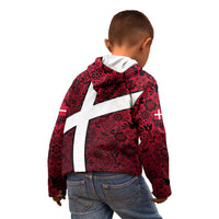 Denmark Kid Hoodie with The Little Mermaid Statue, Danish Folk Patterns, National Heritage Pride