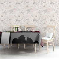 Denmark Tablecloth with The Little Mermaid Statue, Danish Folk Patterns, National Heritage Pride