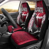 Denmark Viking Longship Car Seat Cover Norse Rune & Celtic Cross Danish Flag