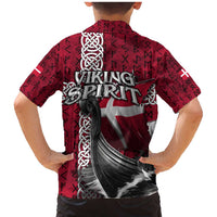 Denmark Viking Longship Family Matching Mermaid Dress and Hawaiian Shirt Norse Rune & Celtic Cross Danish Flag