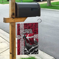 Denmark Viking Longship Garden Flag Norse Rune & Celtic Cross Danish Flag