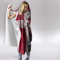 Denmark Viking Longship Hooded Blanket Norse Rune & Celtic Cross Danish Flag