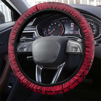Denmark Viking Longship Steering Wheel Cover Norse Rune & Celtic Cross Danish Flag