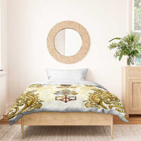 Vatican Gold Baroque Bedding Set Papal Crown & Keys Vintage Catholic