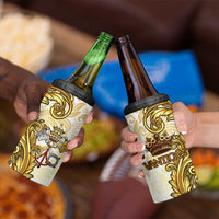 Vatican Gold Baroque 4 in 1 Can Cooler Tumbler Papal Crown & Keys Vintage Catholic